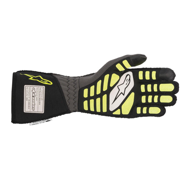 2022 Anthracite Yellow Fluro and Black Alpinestars Tech-1 ZX Glove