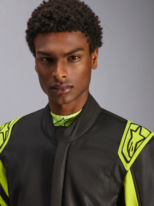 Alpinestars GP Race V3 auto race suit Black Yellow Fluro