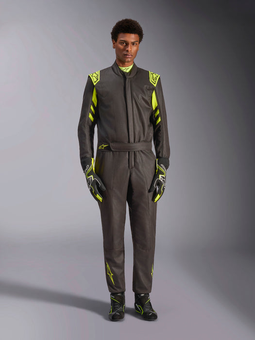 Alpinestars GP Race V3 auto race suit Black Yellow Fluro