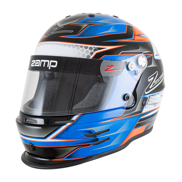 Zamp Blue and Orange RZ-42 Youth Kart Helmet - CMR