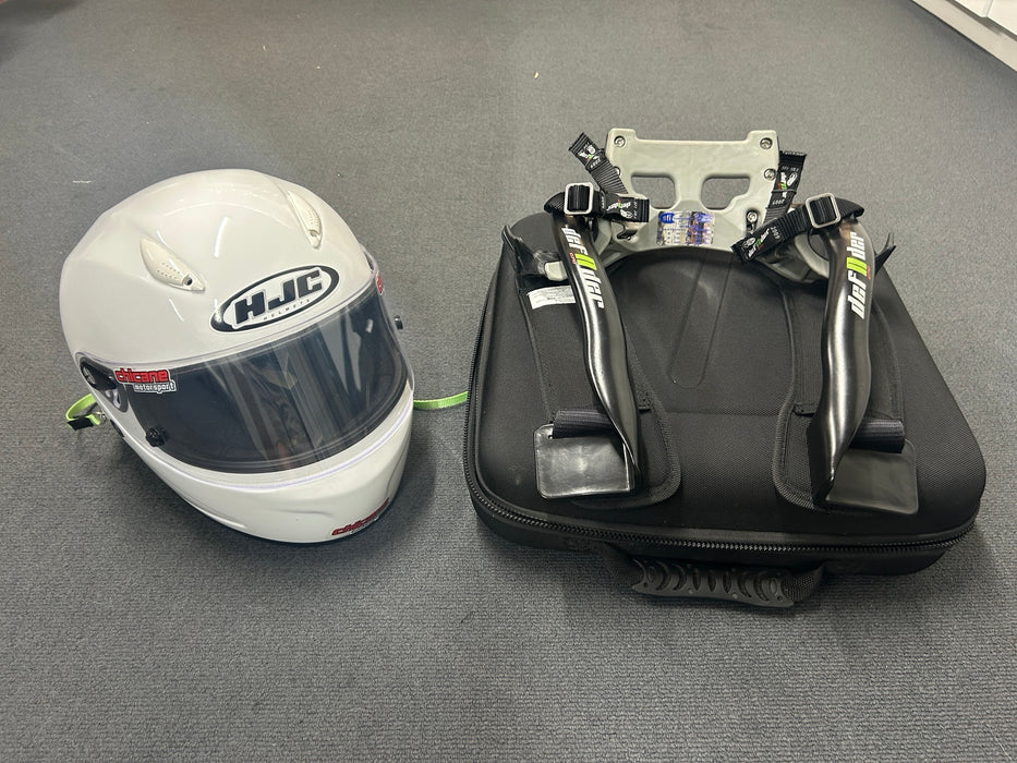 HJC AR-10 Helmet and Defnder Neckbrace package
