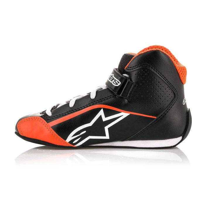 Alpinestars 1-KS Youth Kart Shoe Black White Orange Fluro