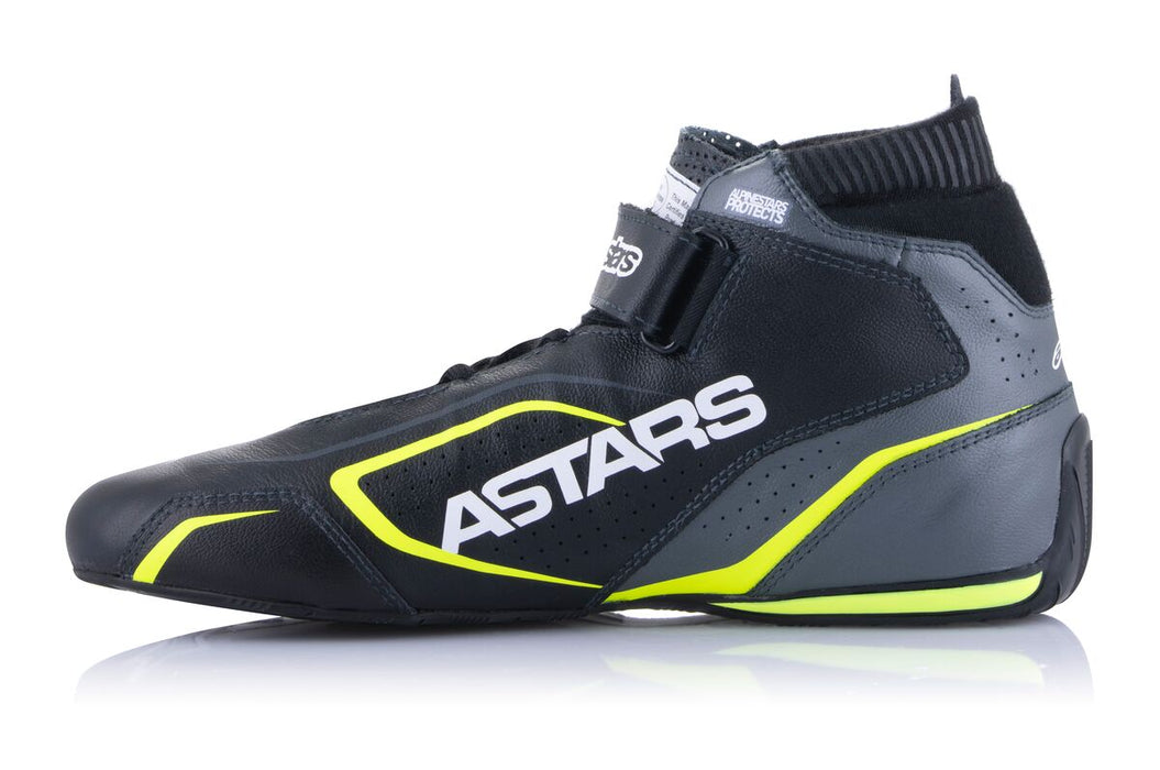 Yellow Racing Shoes Alpinestars 1-T v3 Race Shoe Black Cool Grey Yellow Fluro — Chicane ...