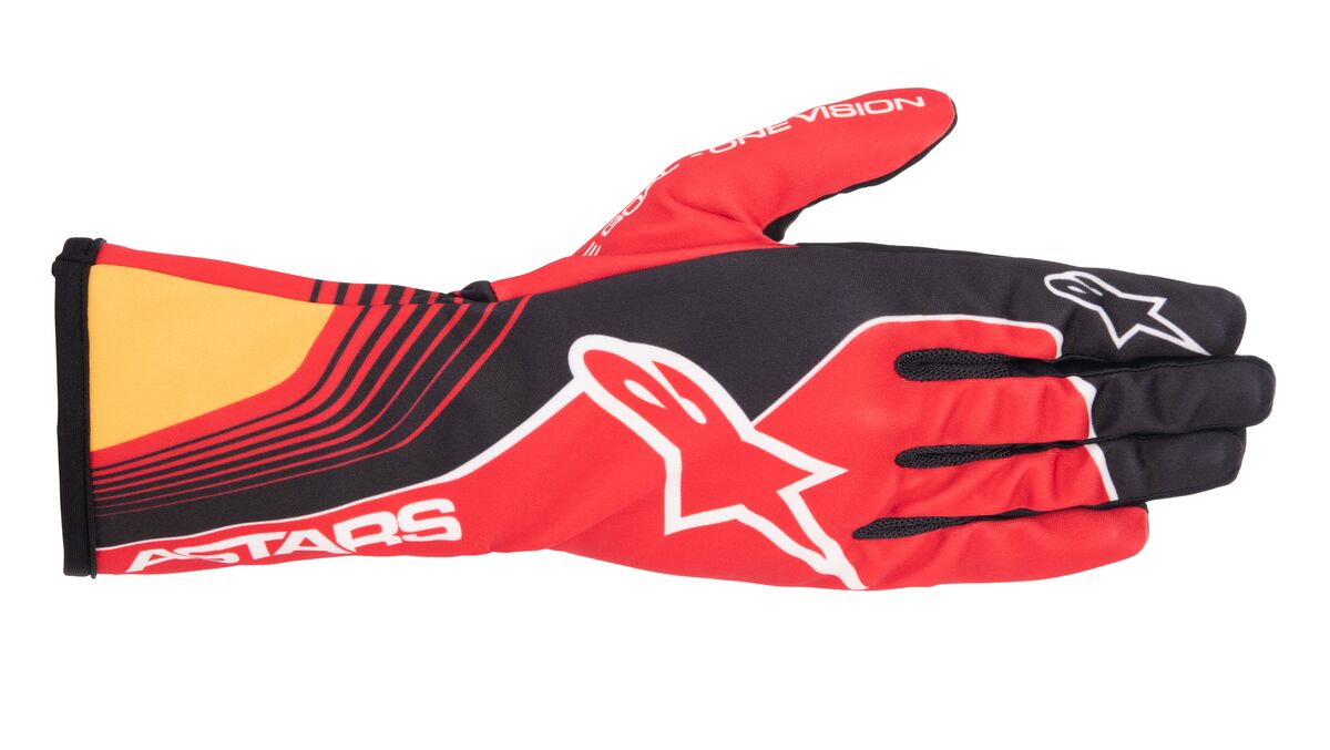 Alpinestars Youth 1 K V2 Future Kart Gloves Red Tangerine