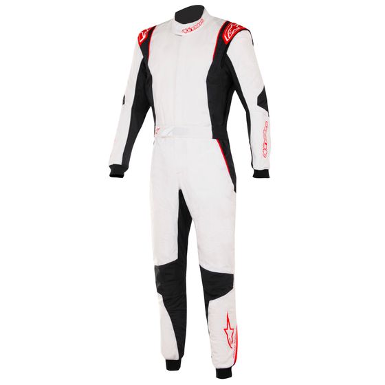 Alpinestars GP Tech V4 Race Suit White Black Red — Chicane Racewear