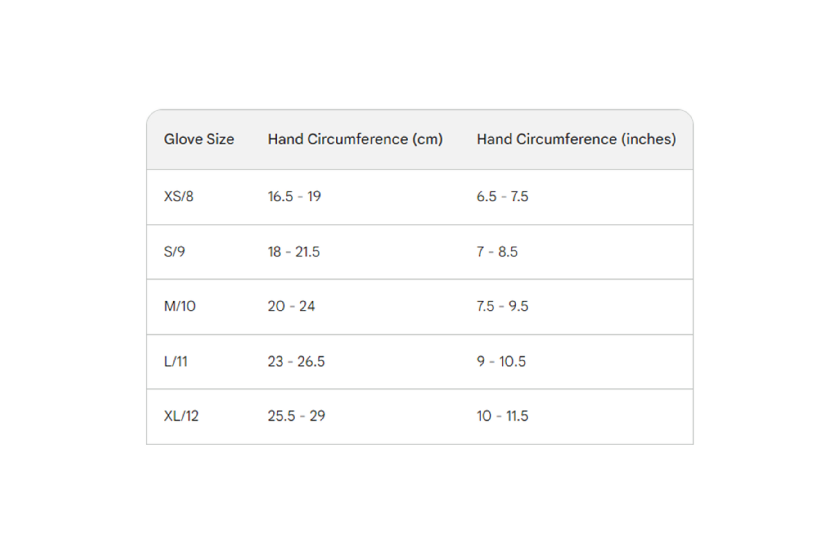 Sizing Charts — Chicane Racewear