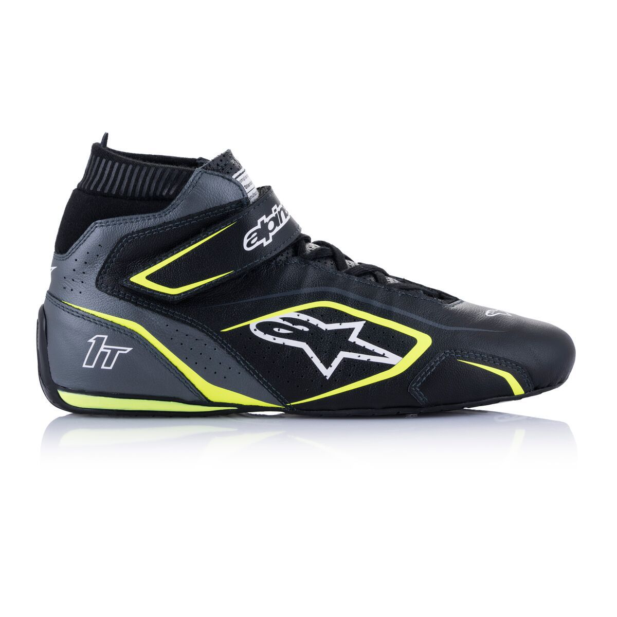 Yellow Racing Shoes Alpinestars 1-T v3 Race Shoe Black Cool Grey Yellow Fluro — Chicane ...