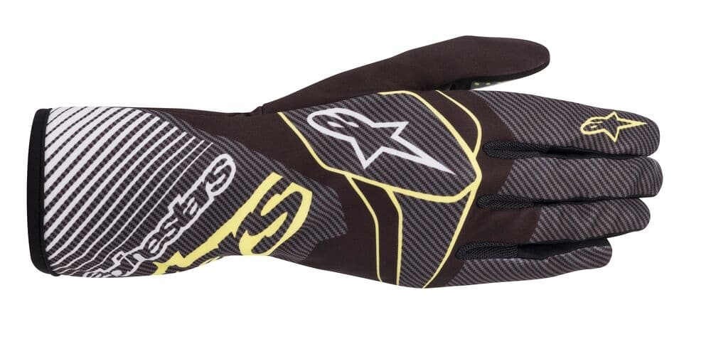 Alpinestars 1 K Race Kart Glove Carbon Black Lime